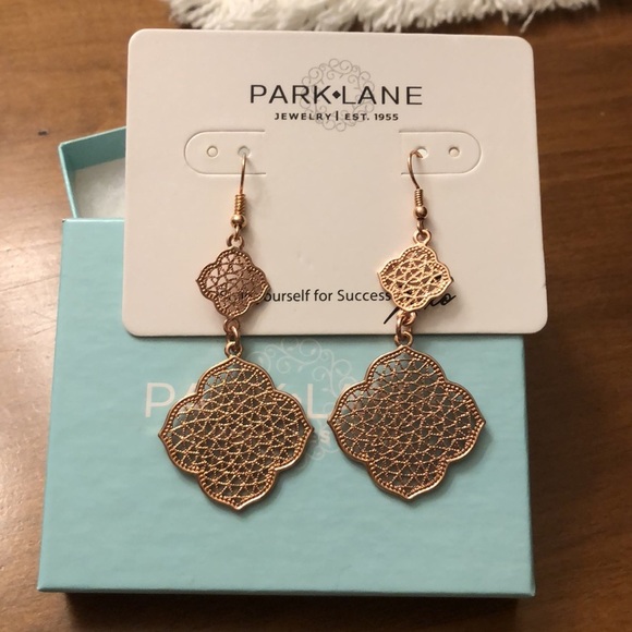 PARK LANE MOANA PIERCED EARRINGS FISHHOOK NIB ROSE GOLD - Picture 4 of 5